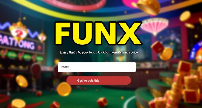 Clean and intuitive FUNX login interface